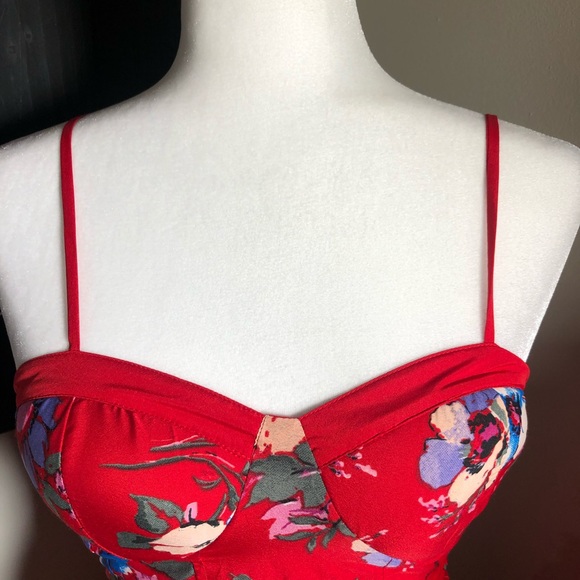 NWT Band of Gypsies Floral Corset Style Maxi Dress - Picture 3 of 8